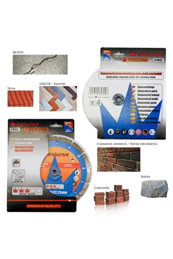 richmann Segmented Diamond Disc for Concrete, Dry Cutting, 180mm/22.23mm,