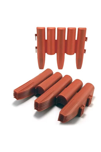 Strend Pro Garden Edge/Borders, Terra Cotta Brown, 27x24 cm, 2.16 m, Set of 8 Pieces