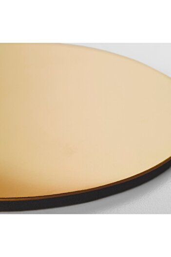 IKEA GLATTIS Cup Coasters with Holder, Copper Color, 8.5 cm