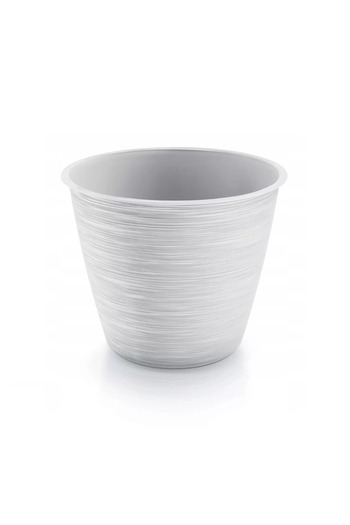 Prosperplast Decorative Flower Pot, Round, White, 5.1 L, 23.5 x 20.7 cm, Furu