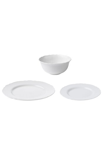 IKEA UPPLAGA 18-piece Serving Set, White