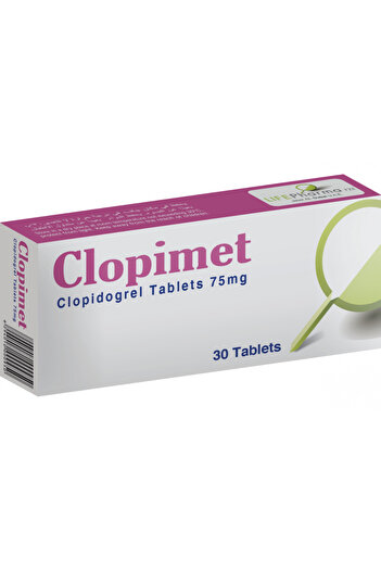 CLOPIMET Tablets, Blood Thinner, 10 Tablets, 75 Mg