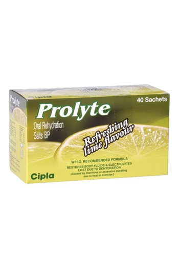 Cipla Prolyte Refreshing Lime Flavor, 4.2 gm, 40 Tablets