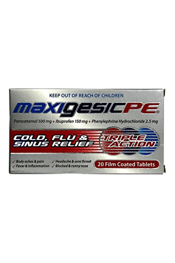 maxigesic Pe Tablets, 500 Mg, 20 Pieces
