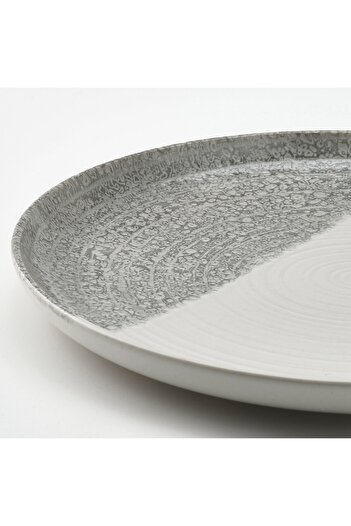 IKEA KRUSTISTEL Plate, Pattern/Gray, 25 cm