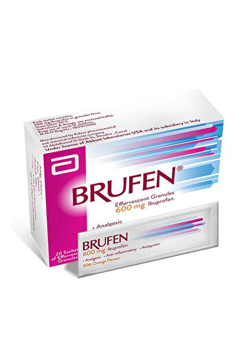 BRUFEN Granules, Pain Relief, 20 Tablets, 600 Mg