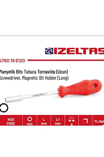 İzeltaş Manyetik Bits Uç Tutucu Uzun