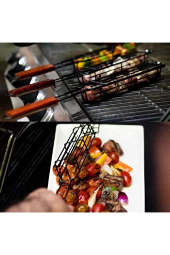 Perfect Home Grill mobile, wooden handle, for skewers, 49 x 4.5 cm, Perfect Home