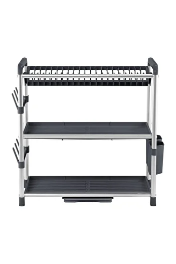 SAFA Multifunctional 3-Tier Stainless Steel Dish Drying Rack for Dishes, Tableware, and Kitchen Supplies