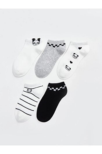 LC Waikiki Lcw Dream Patterned Women's Booties Socks 5-Piece (W5)