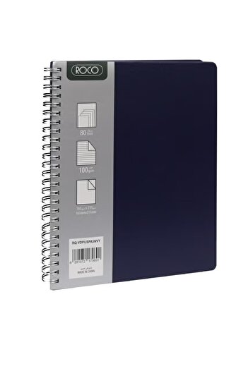 Roco Leatherette Notebook – 16.3 x 21.5 cm, Elegant & Durable, 80 Sheets