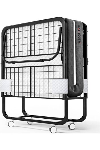 SKY TOUCH SKY-TOUCH Folding Bed 190 x 80cm with Memory Foam Mattress, Portable Foldable Beds Strong Sturdy Fra