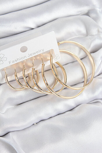 Skygo Brass Ring Model Gold Color Women's Set Earrings - Tj-Bkp11041