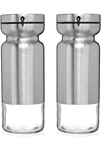 cc bin shihon 2pcs 270ml Oil and Vinegar Dispenser Bottle Set Non Drip Stainless Steel Body for Kitchen Use