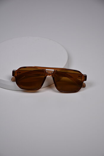 LOOKUP NEW Unisex Women Men Uv400 Protected Bone Drop Marginal Metal Detail Sunglasses