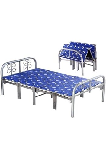 SKY TOUCH SKY-TOUCH Folding Bed 190x90cm, Folding Single Bed Heavy Duty Steel Metal Platform Bed Frame with To