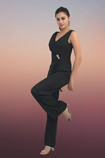 Moda Amore Custom Made Plus Size Women's Evening Dress Jumpsuit 425
