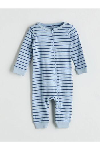 LC Waikiki Lcw Baby Crew Neck Long Sleeve Baby Boy Rib Jumpsuit 2-Piece (W5)