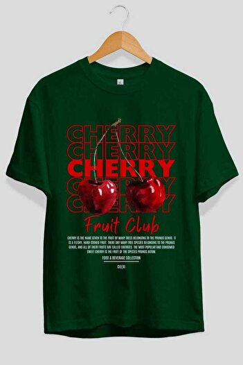Ankhises Μπλουζάκι με μπροστινό στάμπα Cherry Ανδρικό Γυναικείο Βαμβακερό μπλουζάκι με λαιμόκοψη