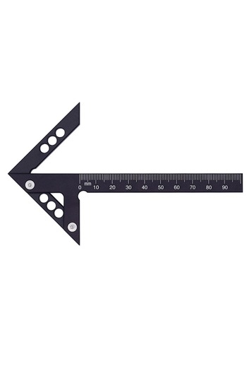 Choice4 Metric Black Center Finder Woodworking Square 45 90 Degree Right Angle Line Gauge Aluminum Center Sc