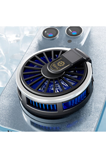 Fibaks Phone Tablet Cooler Fan 10W Power Radiator with Magsafe Magnetic Ring Design Stand