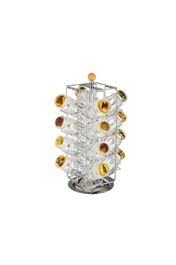 Abareek Al Safa Acrylic spice boxes, set of 16 pieces