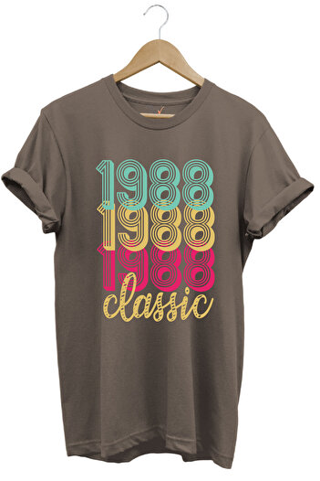 WİDİ 1988 Ρετρό Vintage Classic εμπριμέ 100% βαμβακερό μπλουζάκι Unisex με κανονική εφαρμογή