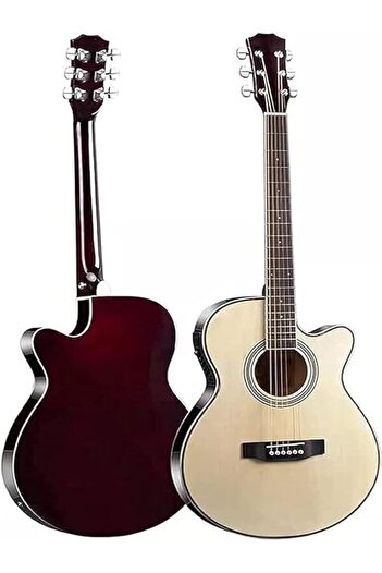MegArya Cutaway Electro Acoustic Guitar (Natural)
