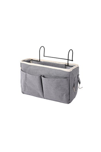 Choice GRAY Baby Bedroom Bed Storage Organizer Bedside Storage Rack Dormitory Storage Basket Bedside Hangin