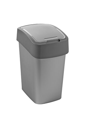CURVER Flip trash can 25 L, gray,