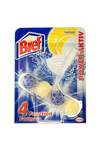 Bref Power Aktiv toilet air freshener with lemon scent 50g