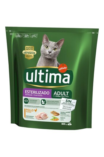 ULTIMA Dry cat food Adult Sterilized, with chicken, 800g