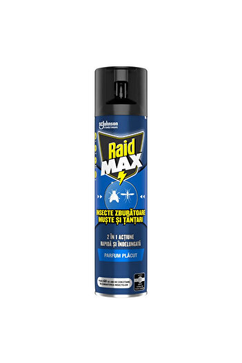Raid Spray Max impotriva insectelor zburatoare, 400ml
