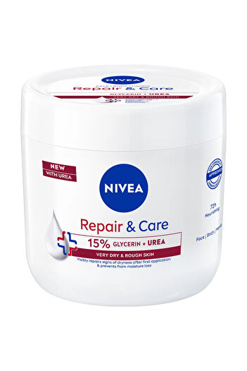 NIVEA Repair & Care Cream with 15% Glycerin and Urea, 400ml