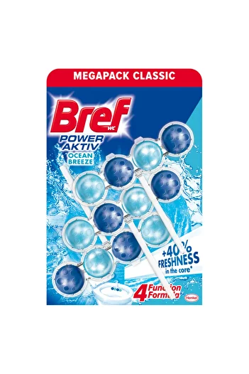 Bref Power Aktiv Ocean toilet air freshener, 3X50 gr
