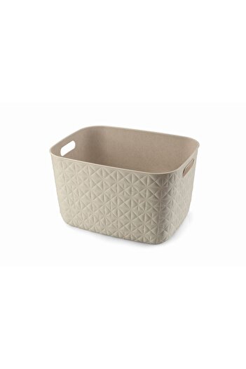CURVER Storage basket with 2 handles Softex, 19 L, 37.7x28.8x22 cm, Cream