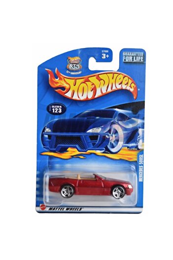 HOT WHEELS Masinuta Metalica Hot Wheels Mercedes 500 SL, Highway 35th Anniversary 2003, Rosu, 1:64