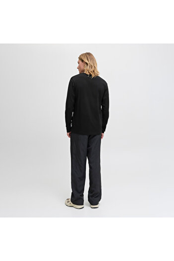Jack & Jones Organic Men's Black Long Sleeve T-Shirt (12279538-B)