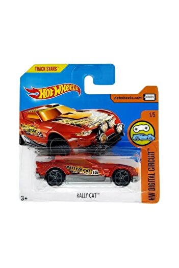 HOT WHEELS Masinuta Metalica Hot Wheels, Rally Cat, Colectia HW Digital Circuit - Editia 2017, Rosu, 1:64