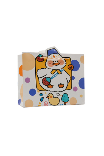 repro design 24x20 Картонна подарункова сумка з шнурком – Мила кольорова дитяча сумка для вечірок з фігурками 1 шт. Модель: 4