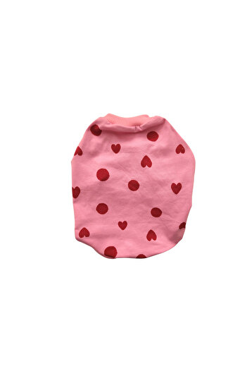 atelyu Cat Dog Outfit Pink Polka Dot Tshirt Tank Top
