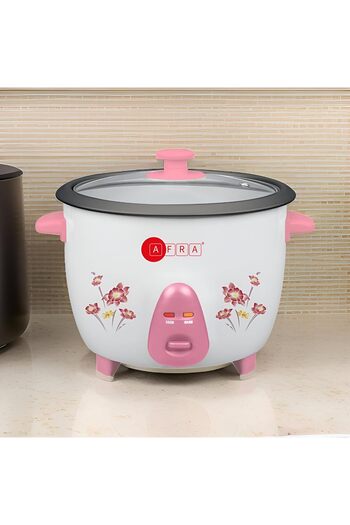 Afra Rice Cooker, 300W, Non-Stick Coating, 0.6L Capacity, Keep-Warm Function, With Measuring Cup And