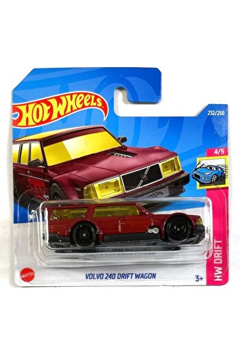 HOT WHEELS Masinuta Metalica Hot Wheels, Volvo 240 Drift Wagon, Visiniu, 1:64