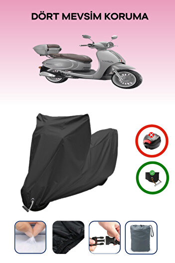 Breen Black Lock Compatible Arora Ar 50 Cappuccino Motorcycle Tarpaulin