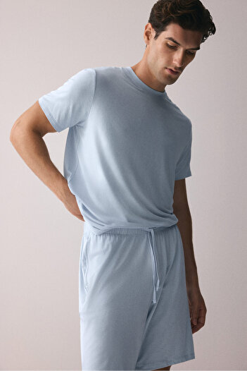 H&M Tişört ve Şortlu Jarse Pijama Takımı