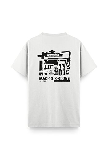 Oksit Mac 10 Back Printed Crew Neck Men's Tshirt