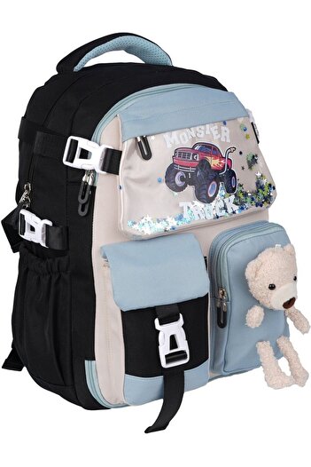 Relaxion 1460 Black-Light Blue Imported Korean Style Unisex Children's Primary School Backpack