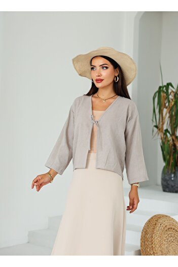 Vegove Linen Short Kimono