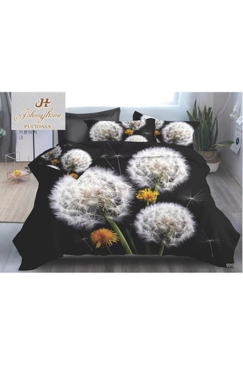 FIONNA.RO 3D Satin Cotton Bed Linen - Dandelions