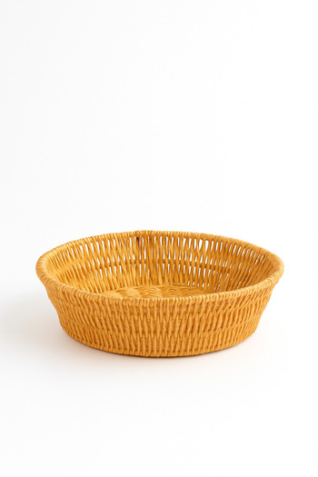Fhilli Round Woven Wicker Bread & Serving Basket 25 cm